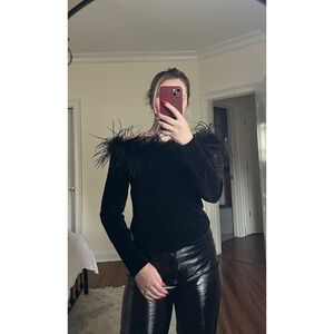 Vintage Real Feather Velvet Top